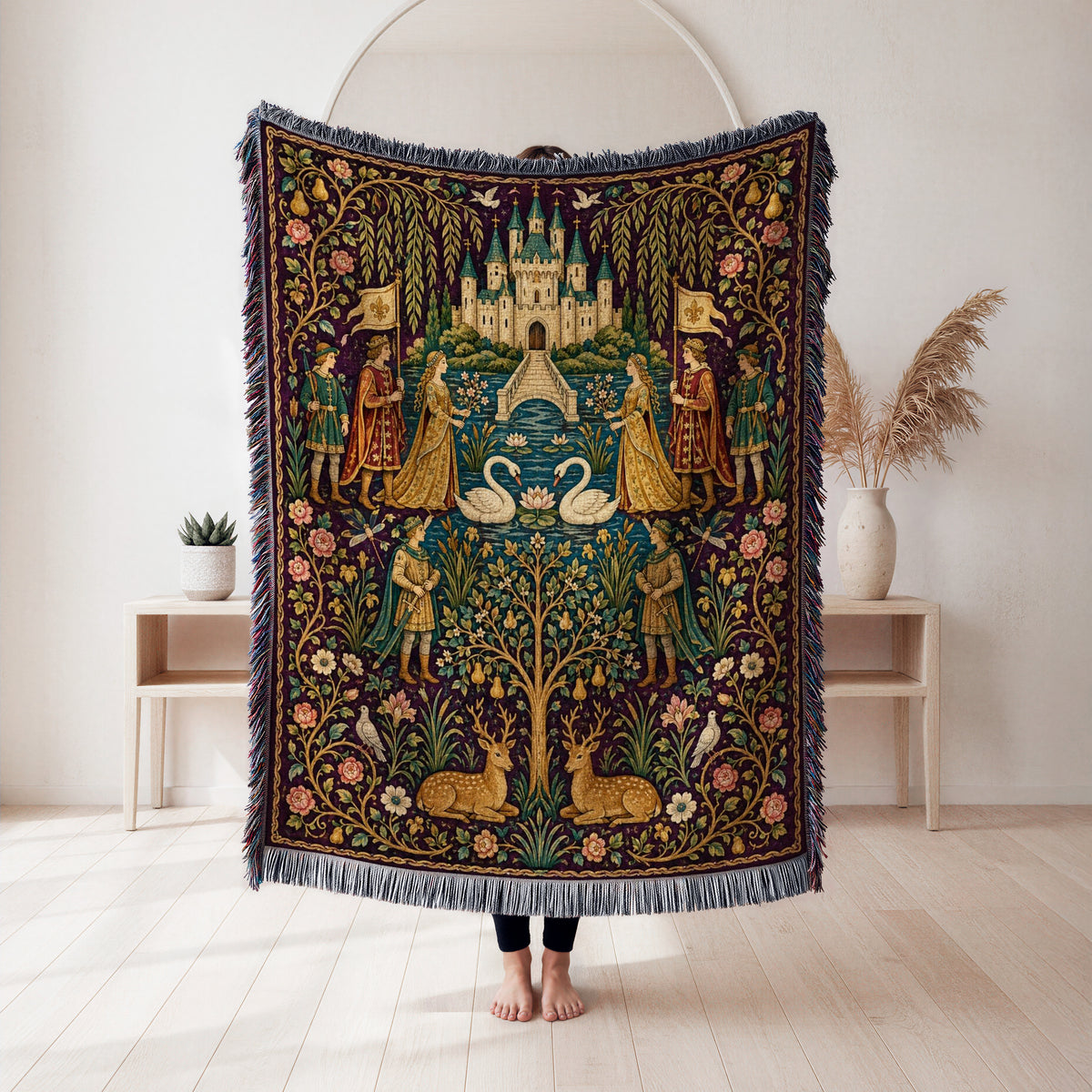 The Swan Court of Willowmere Blanket