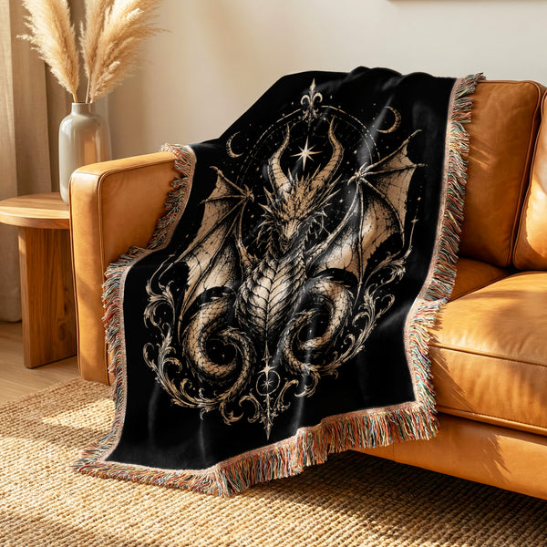 Celestial Gothic Dragon Blanket