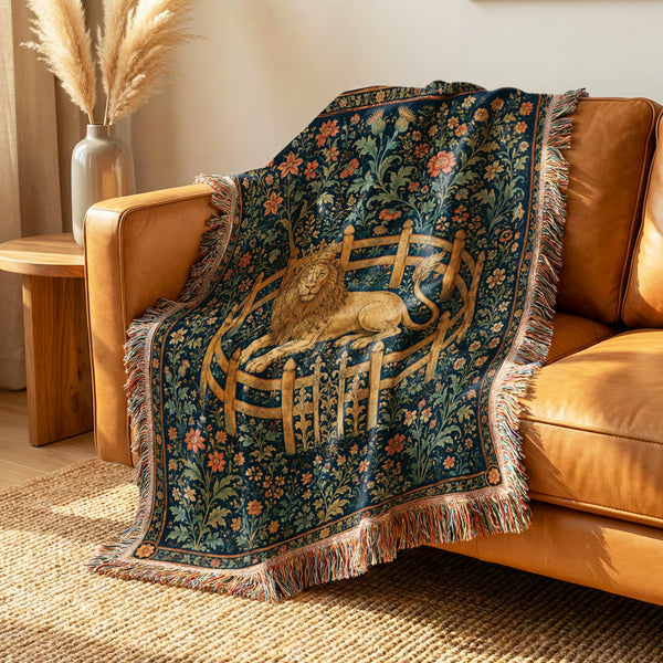 The Crowned Lion in the Garden Blanket