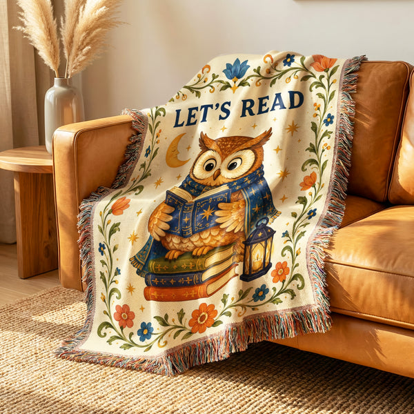 Let's Read Moonlit Owl Blanket