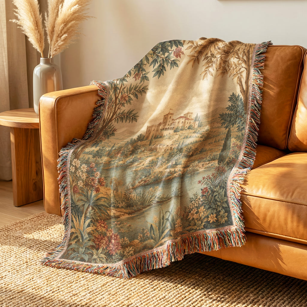 Tuscan Castle Garden Blanket