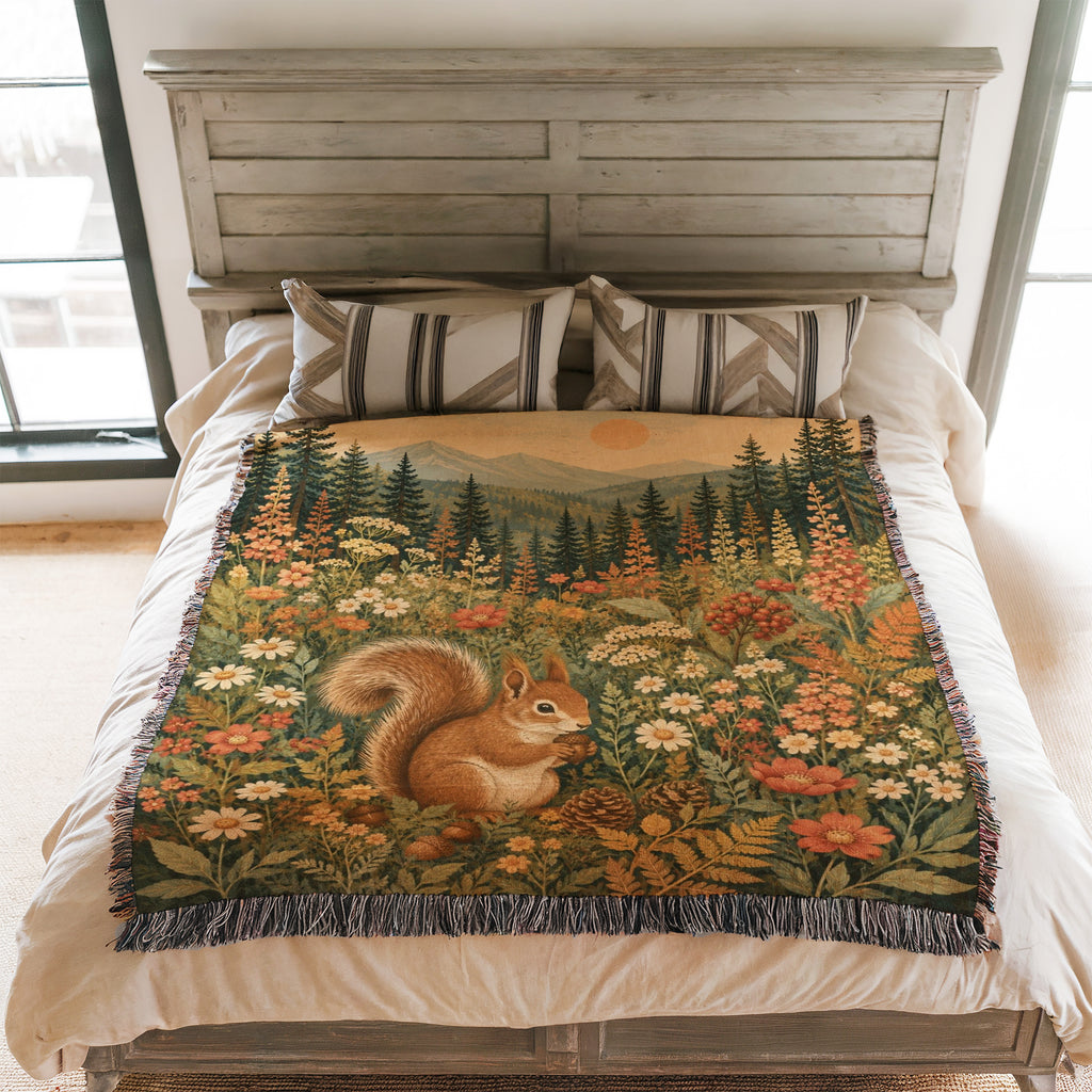 Mountain Meadow Squirrel Blanket