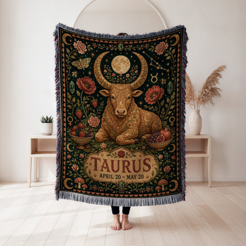 Taurus Moon Garden Bull Blanket