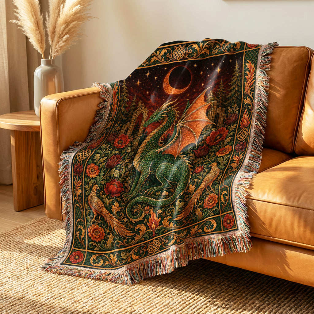 The Eclipse Dragon Garden Blanket