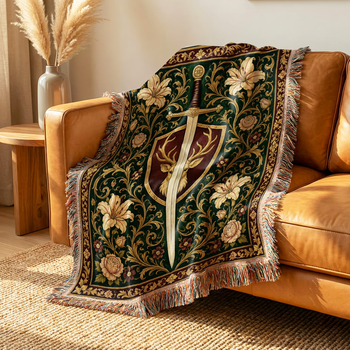 The Stag Shield & Sword Blanket