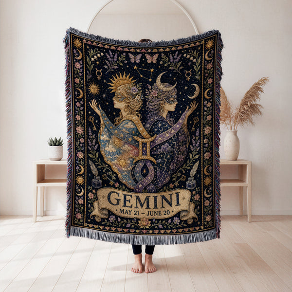 Gemini Sun & Moon Twins Blanket