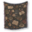 Vintage Botanical Book Pattern Blanket
