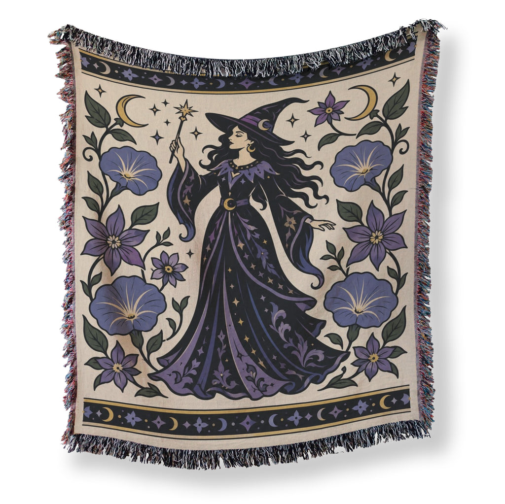 Moonlit Witch & Wildflowers Blanket