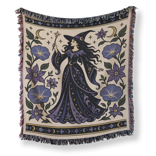 Moonlit Witch & Wildflowers Blanket