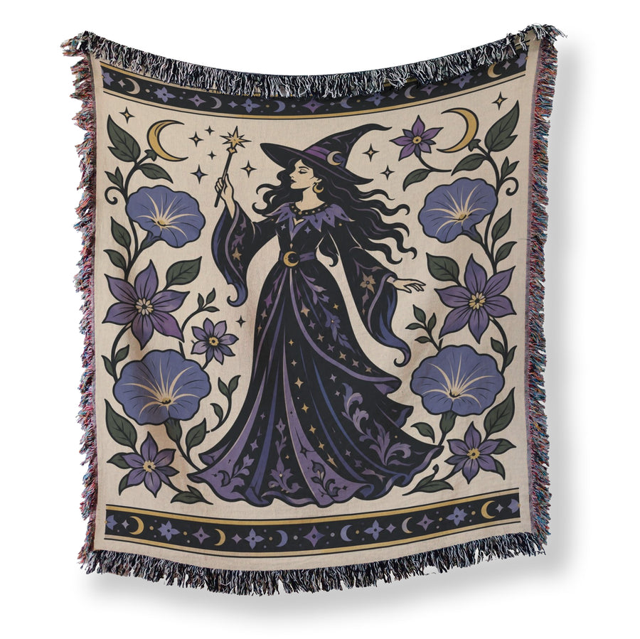 Moonlit Witch & Wildflowers Blanket