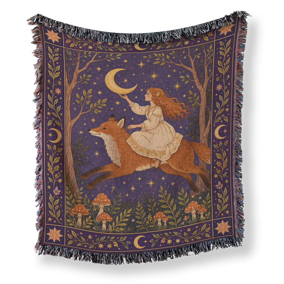 Crescent Moon Fox Blanket Main image