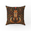 Autumn Foxfire – Fox & Owl Woodland Pillow