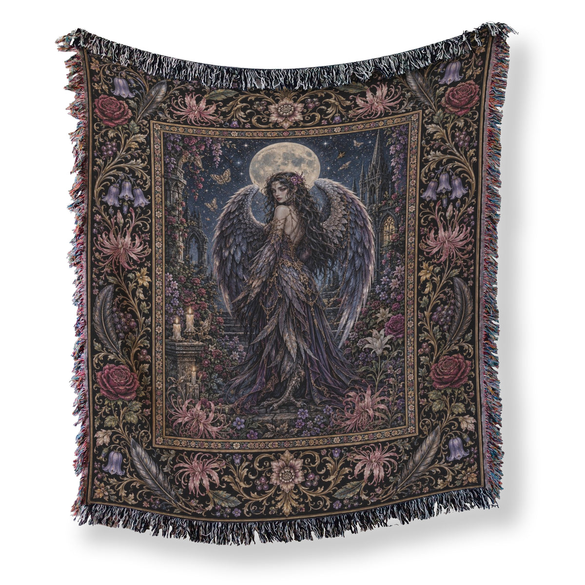 Moonlit Fallen Angel Blanket