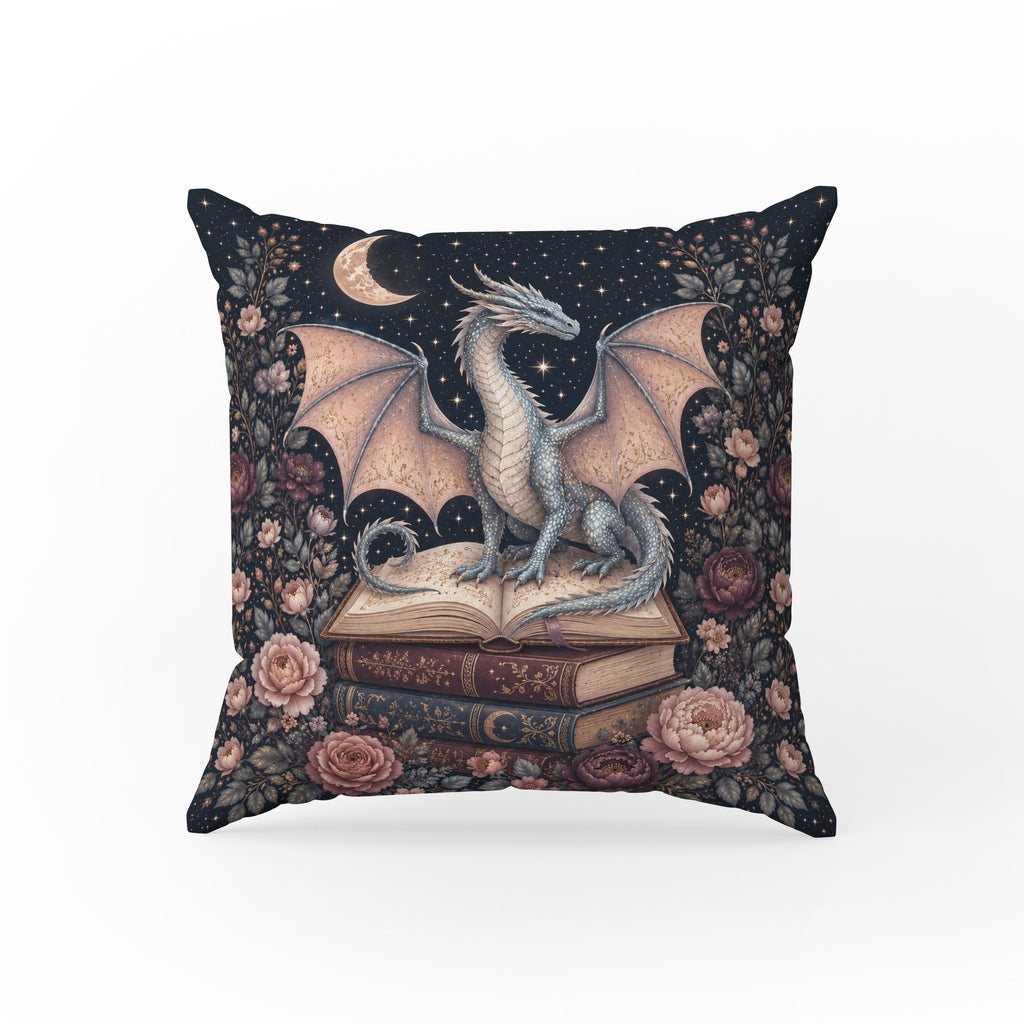 Rosemoon Dragon Library – Gothic Fantasy Pillow