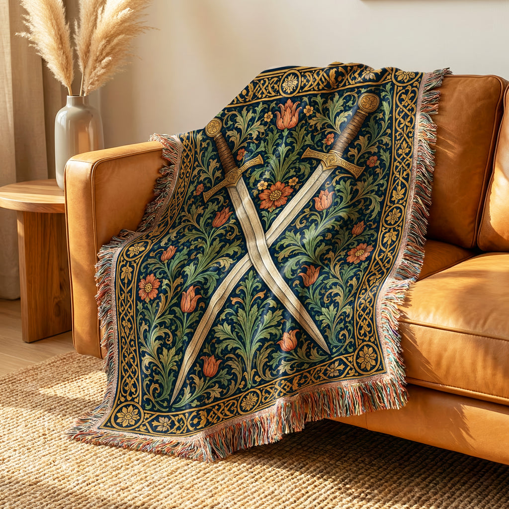 The Gilded Crossed Swords Blanket