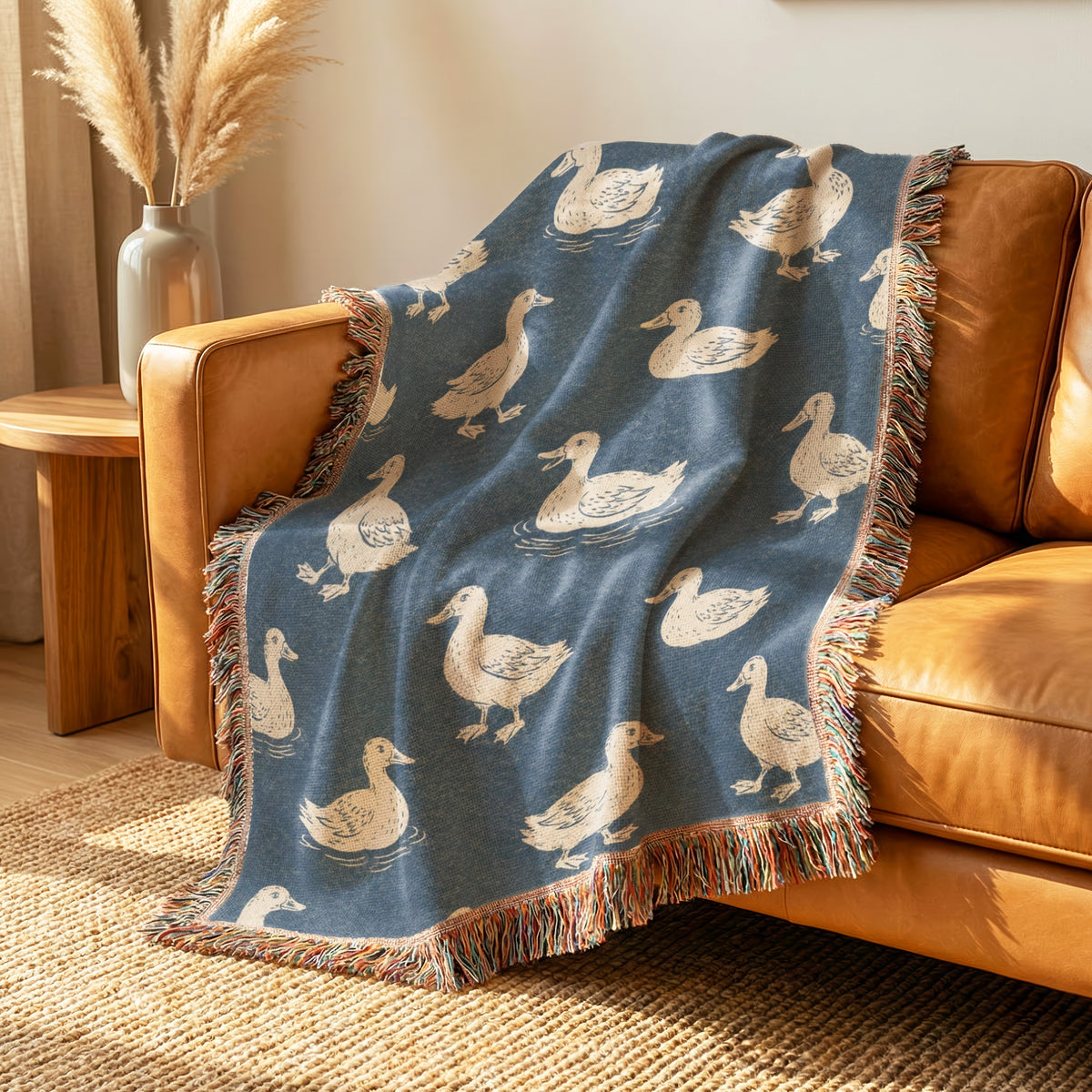 Vintage Blue Duck Blanket