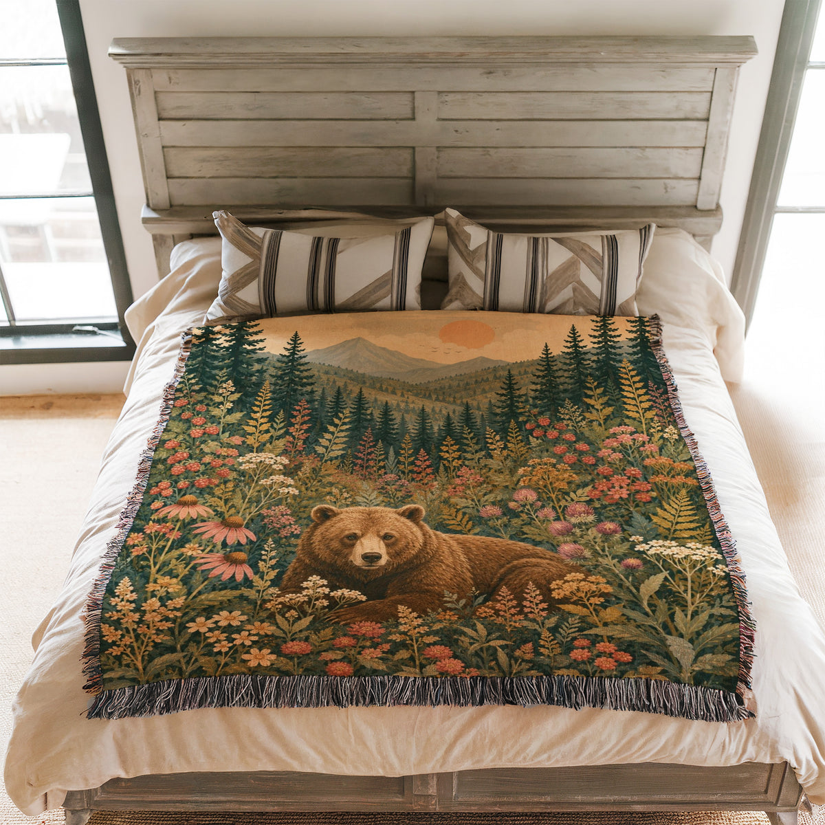 Mountain Meadow Bear Blanket
