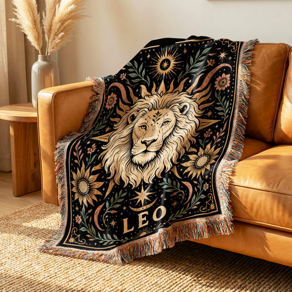 Leo Celestial Lion Zodiac Blanket