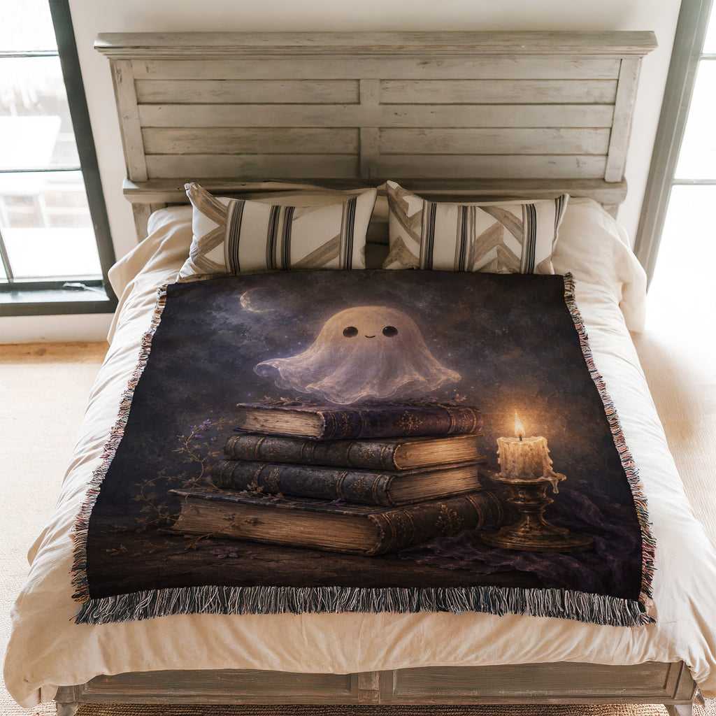 Little Ghost & Candlelight Books Blanket