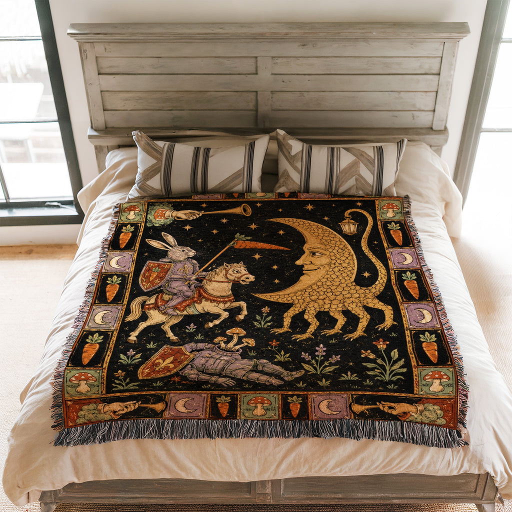 The Rabbit Knight & Moon Beast Blanket