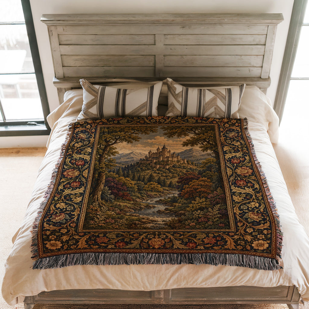 The Autumn Mountain Castle Blanket