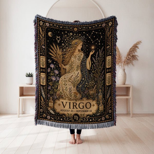 Virgo Botanical Star Maiden Blanket