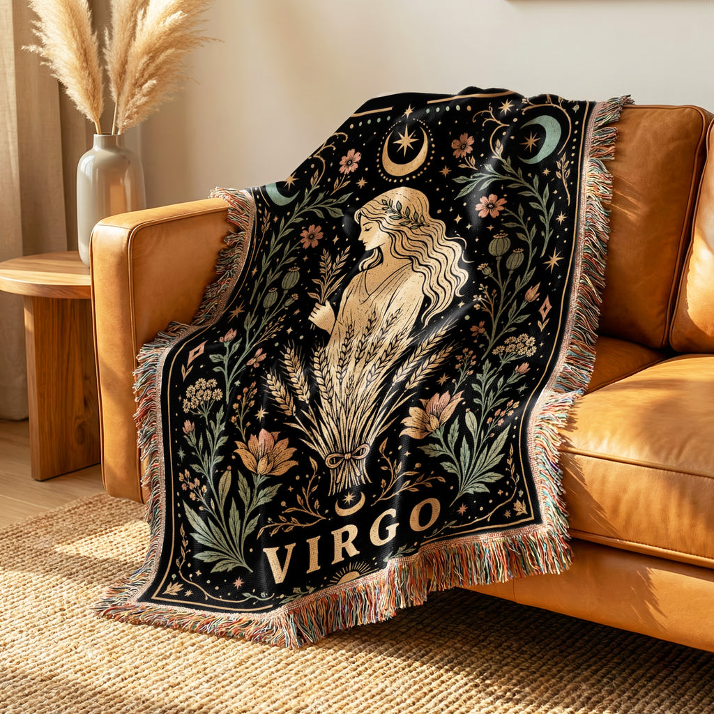 Virgo Harvest Maiden Zodiac Blanket