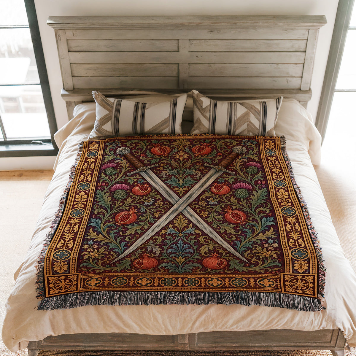The Pomegranate & Thistle Blades Blanket