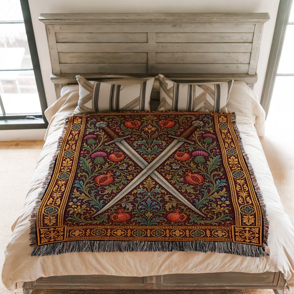 The Pomegranate & Thistle Blades Blanket