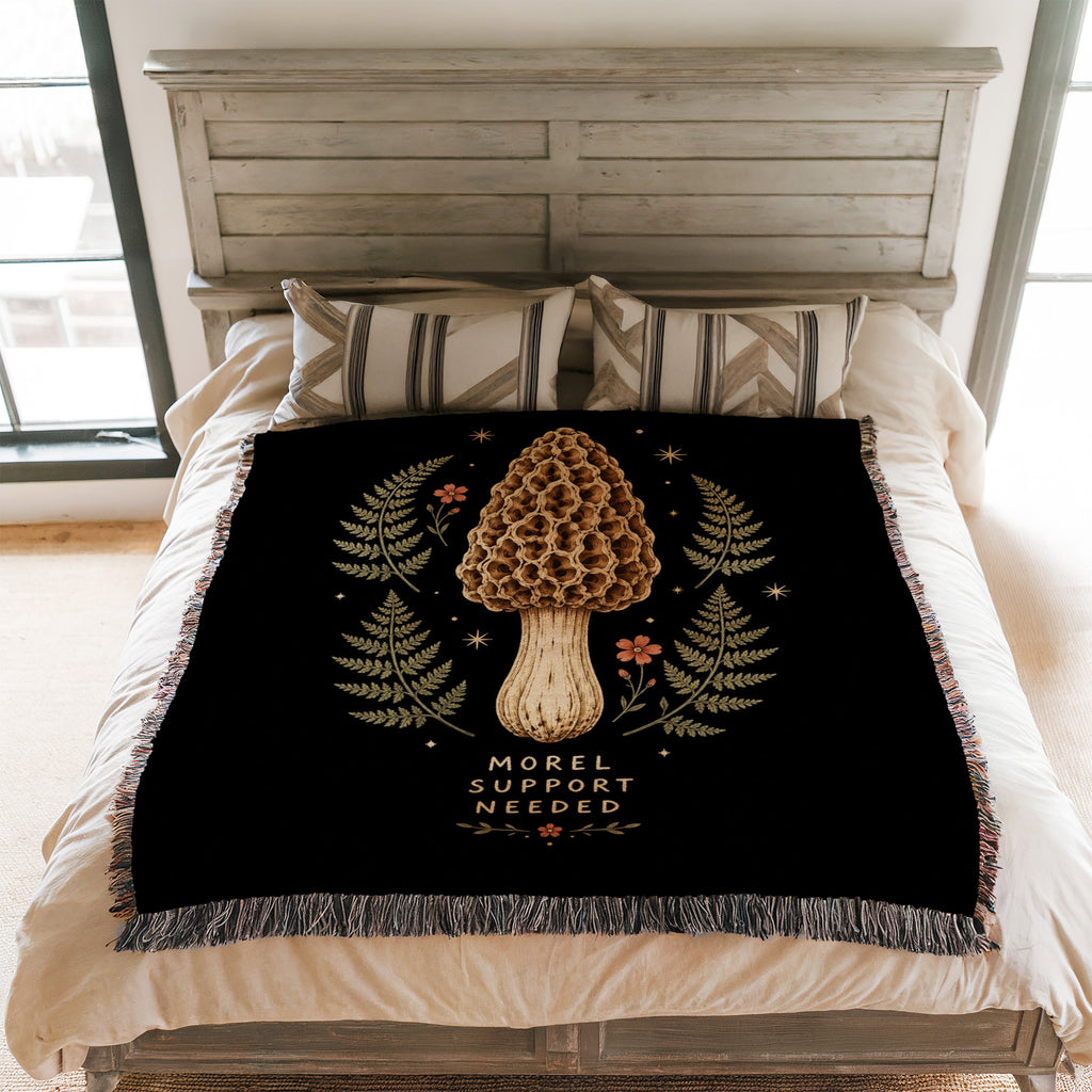 Morel Support Needed Mushroom Blanket