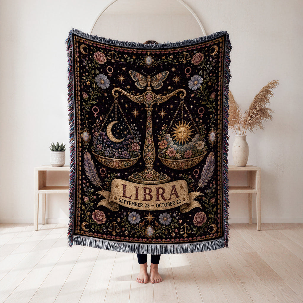 Libra Celestial Balance Scales Blanket