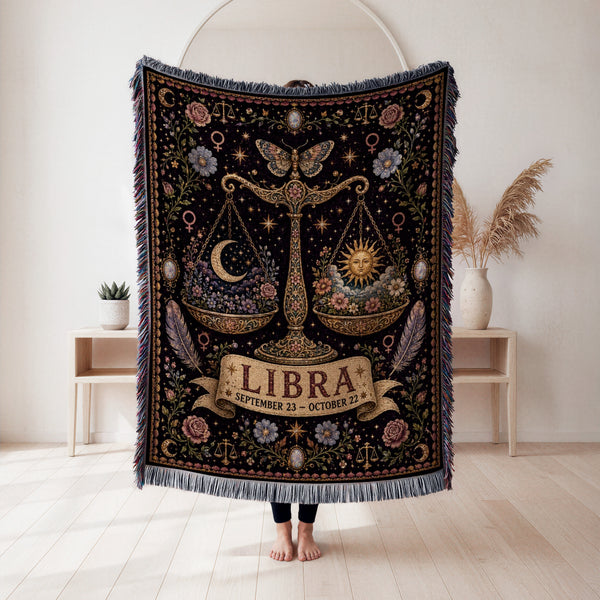 Libra Celestial Balance Scales Blanket