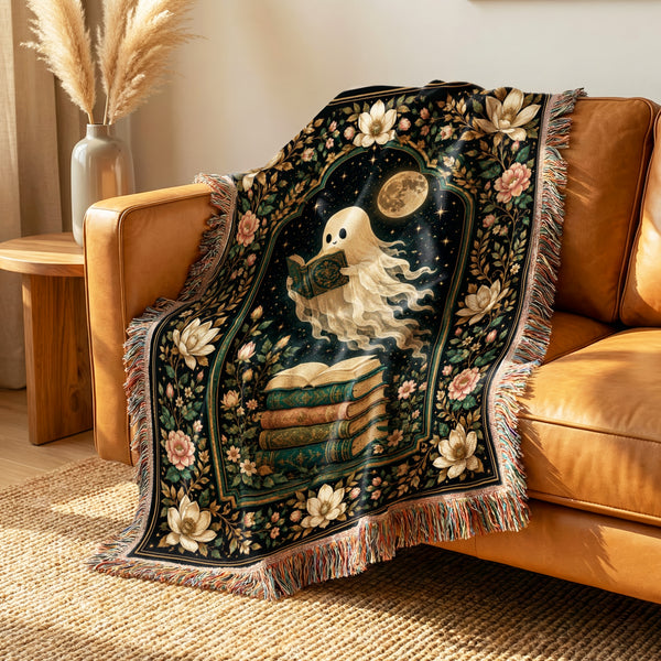 Moonlit Magnolia Ghost Reader Blanket