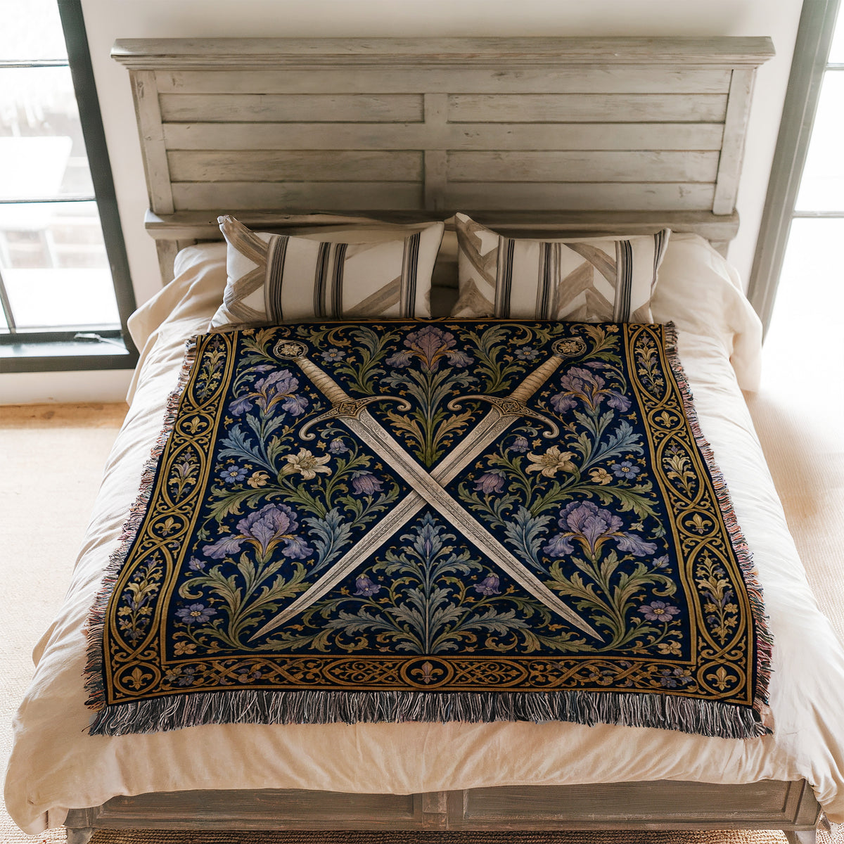 The Midnight Iris Blades Blanket