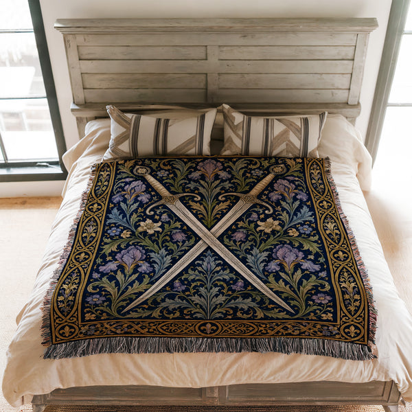 The Midnight Iris Blades Blanket