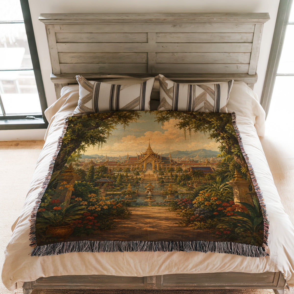 The Golden Temple Garden Blanket