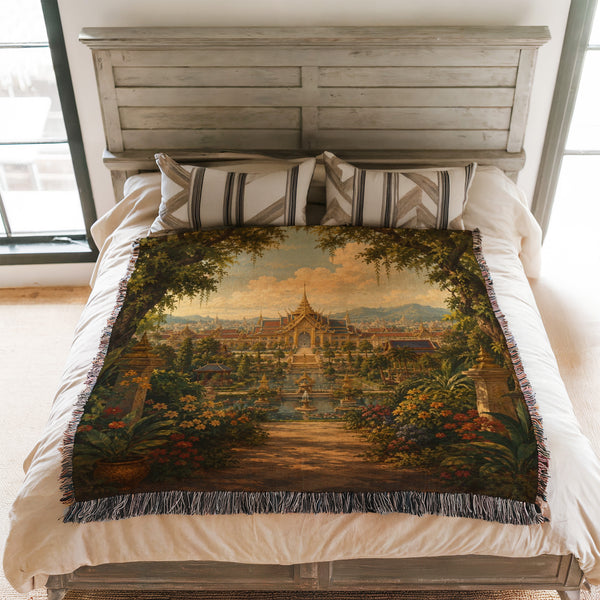 The Golden Temple Garden Blanket