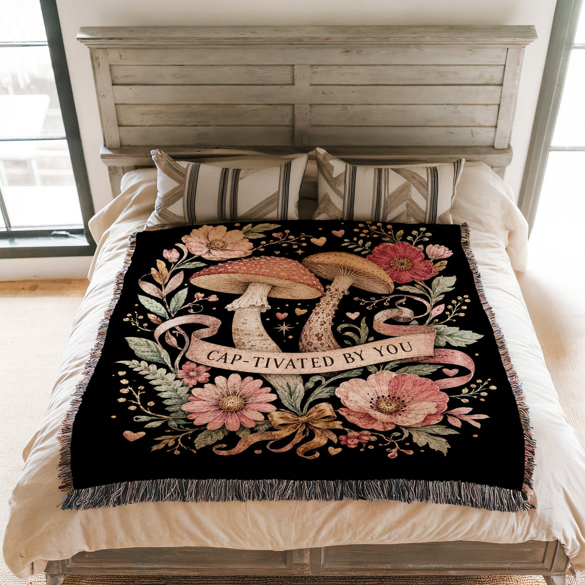Cap-tivated by You Mushroom Blanket