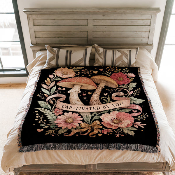 Cap-tivated by You Mushroom Blanket