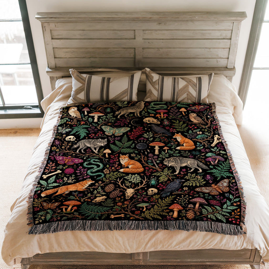 Midnight Woodland Curiosities Blanket