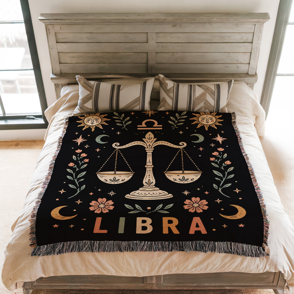 Libra Celestial Balance Scales Blanket