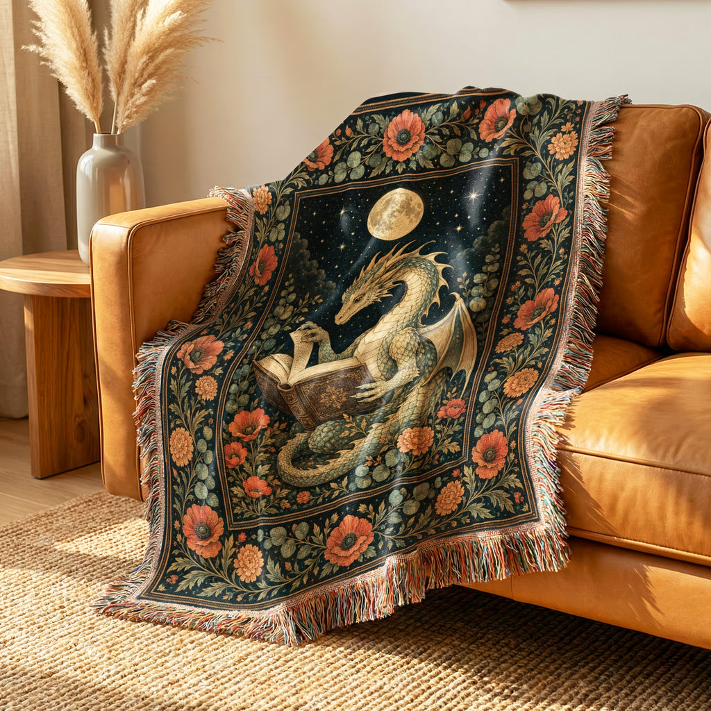 Poppy Moon Dragon Reader Blanket