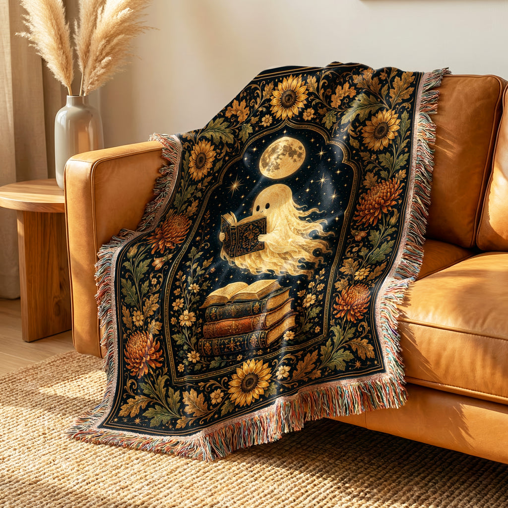 Sunflower Moon Ghost Reader Blanket