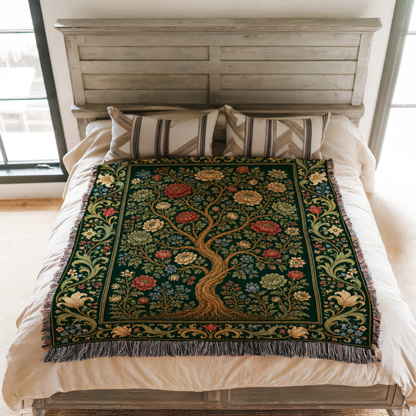 Evergreen Garden Tree Blanket