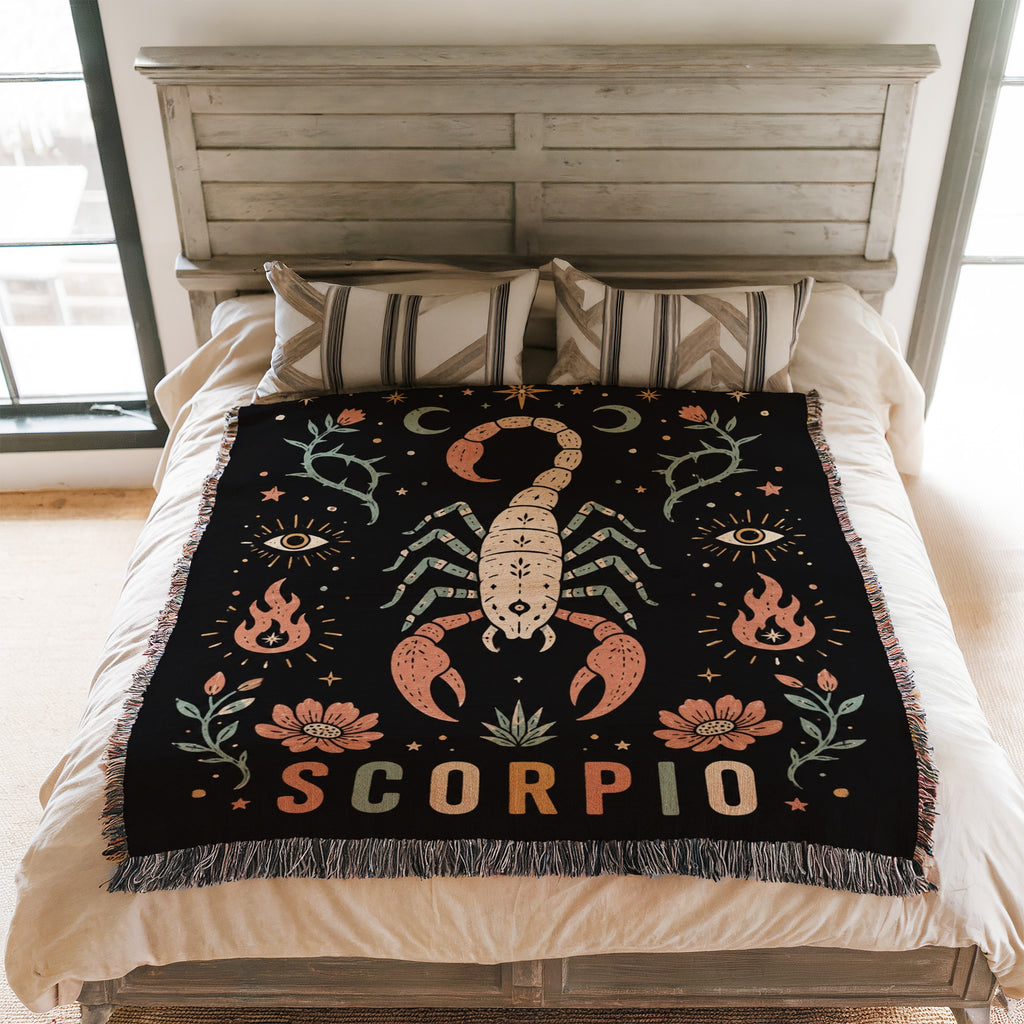 Scorpio Mystic Scorpion Zodiac Blanket