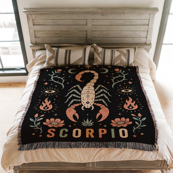 Scorpio Mystic Scorpion Zodiac Blanket