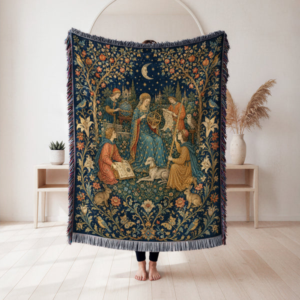 The Stargazers of the Moon Court Blanket