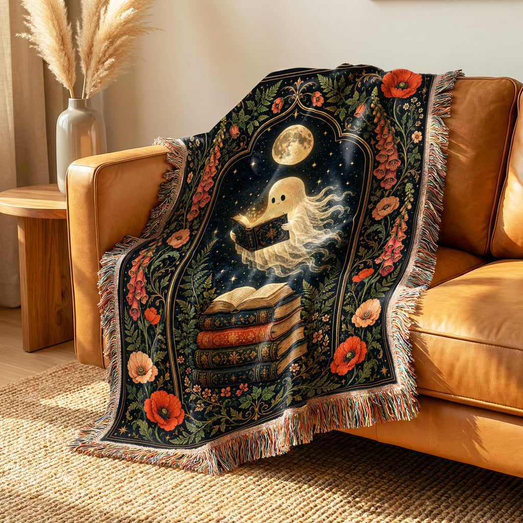 Foxglove Moon Ghost Reader Blanket
