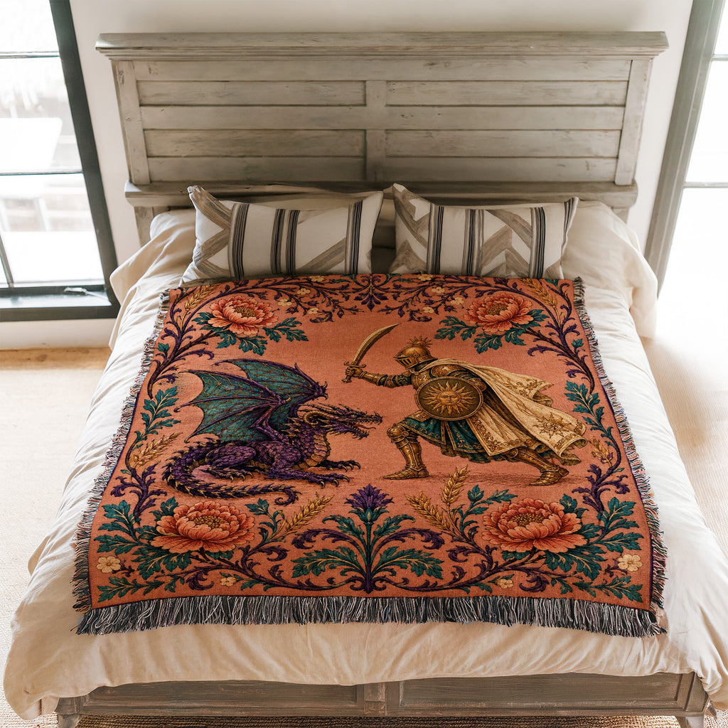 The Rose Court Dragon Duel Blanket