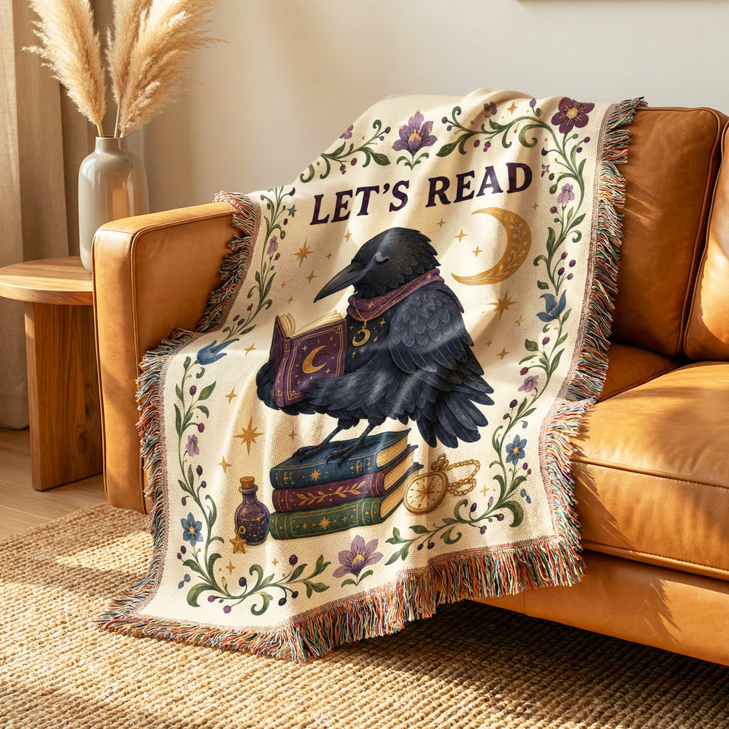 Let's Read Raven & Moon Blanket